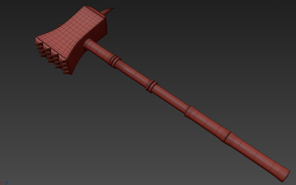 War hammer clay render